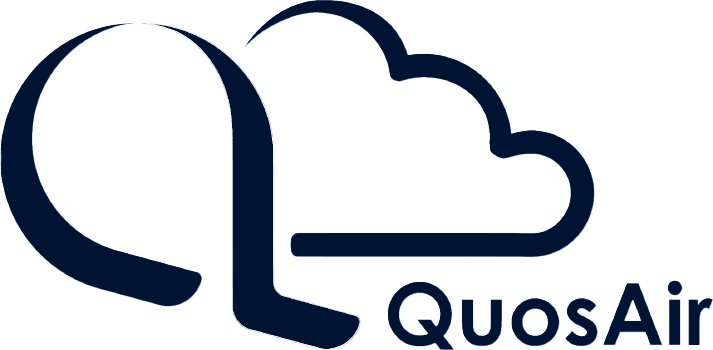 Logo QuosAir bleu foncé sans fond